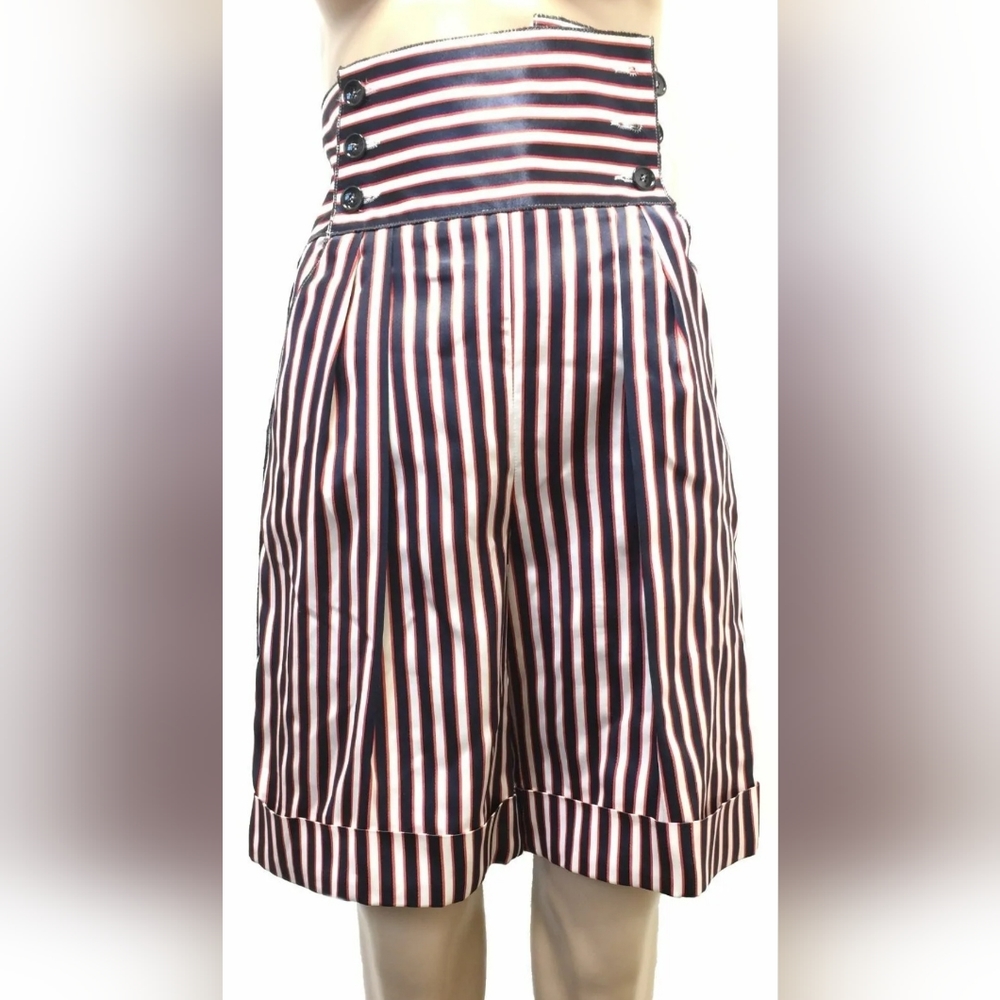 D&G Bermuda Stripe High Waist Shorts - Picture 10 of 12